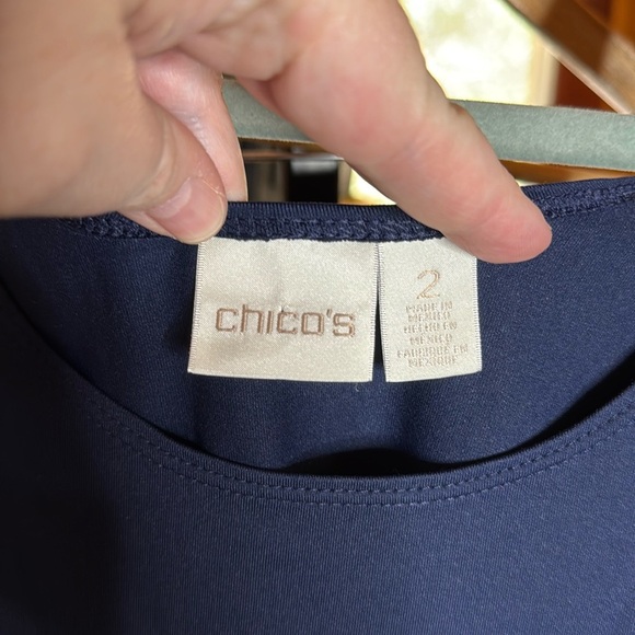 Chico’s Navy Blue Microfiber Tank Top Size Large (2) - Picture 2 of 5